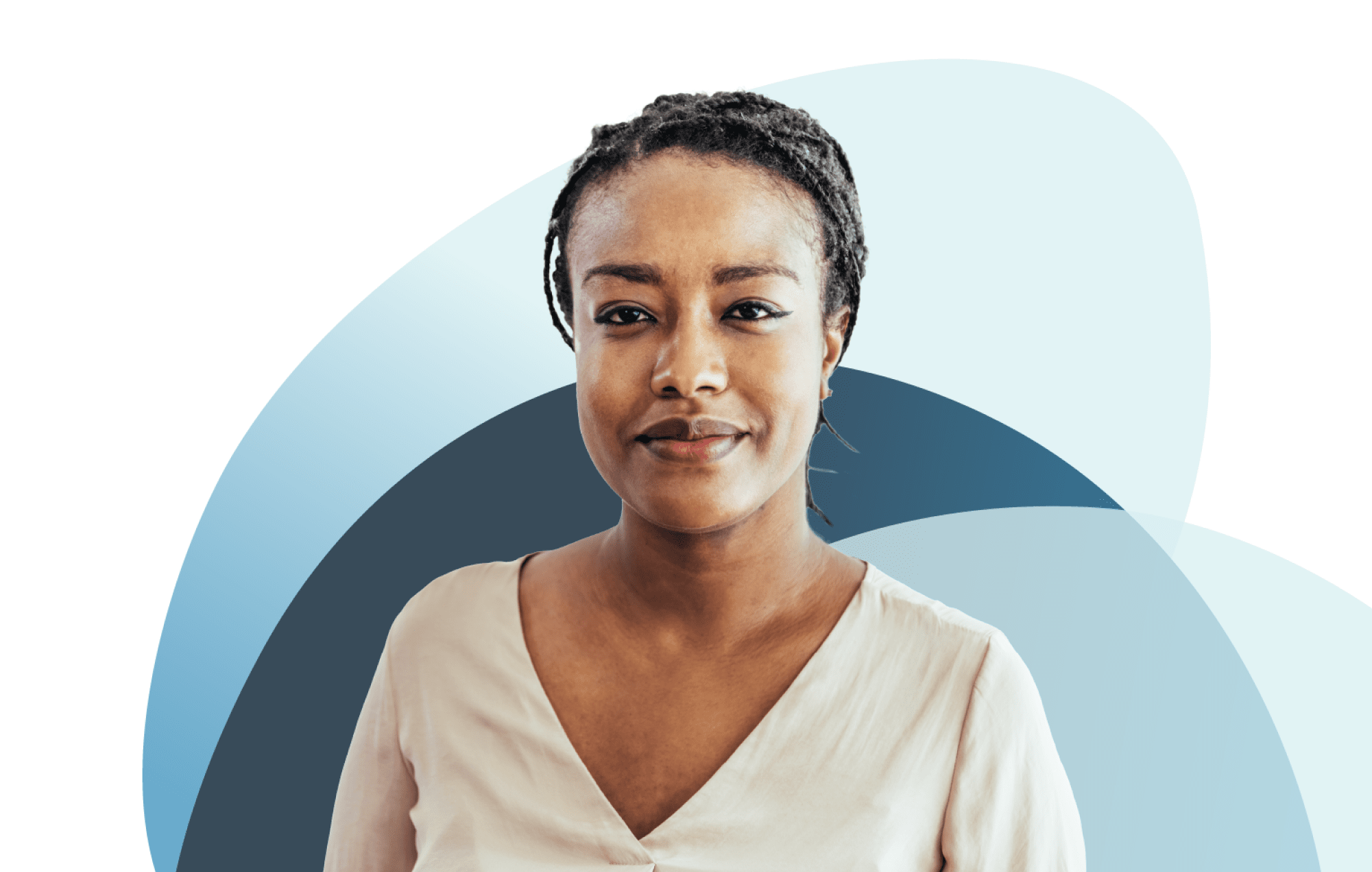 Woman standing confidently