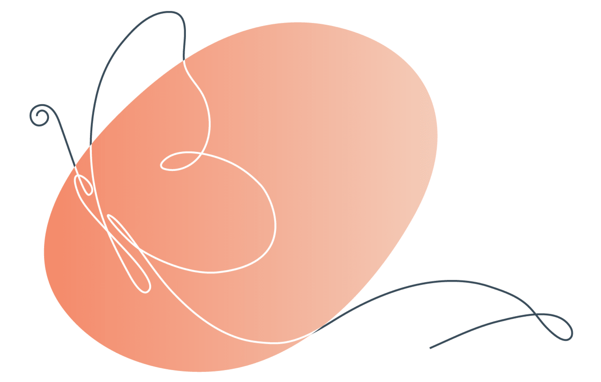 Abstract illustration of a butterfly