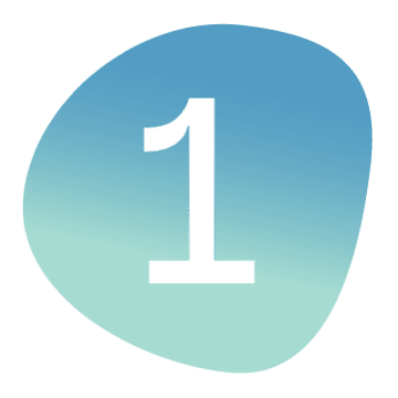 Blue-green gradient rounded icon with the number 1 in white