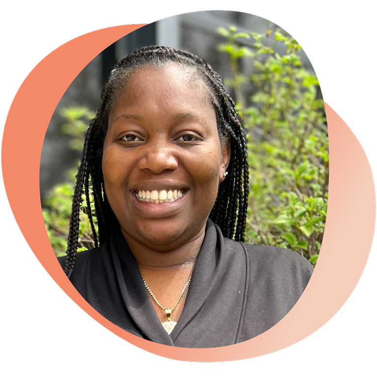 Mary, living with GPP, smiling